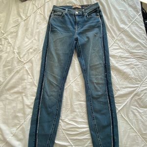 Soft side stripe skinny jeans